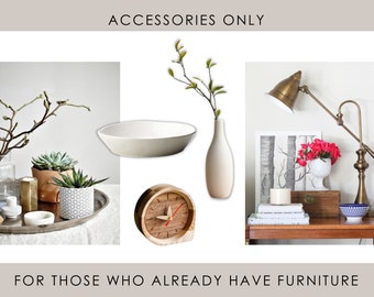 Paquete solo accesorios / Diseño de interiores en línea / Servicio de diseño de interiores personalizado / Diseño electrónico / Diseño virtual