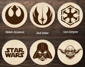 STAR WARS (coaster mandalorian, jedi, sith, robot)