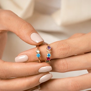 Personalized Birthstone Ring, Rings for Women, Mothers Ring, Personalized gifts for Mom