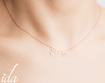 Personalized Choker Necklace - Custom Name Necklace - Rose Gold Name Necklace - Rose Gold Choker - Bridesmaid - Gift For Her - Name Jewelry