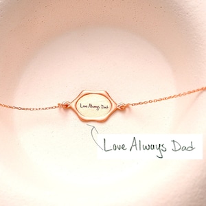 Pulseira de escrita personalizada, pulseira/pulseira de ouro delicada para mulheres, joias personalizadas feitas à mão, presente personalizado para ela