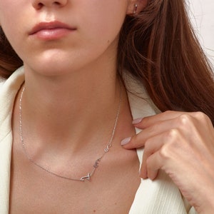 Silver Initial Necklace / Dainty Gold Necklace / Personalized Necklace for Women / Personalized Gift for Women / Handmade Jewelry
