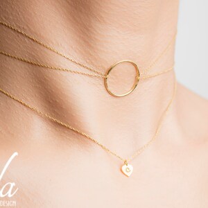Gold Layered Necklace Set- Layered Choker - Personalized Necklace - Jewelry - Gold Choker Necklace - Gold Layered Necklace - Modern Jewelry