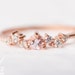 Personalized Birthstone Ring, Morganite Ring, Minimalist Ring, Rose Gold Ring, Birthstone Jewelry, Bridesmaid Gift Women, Gifts for Her