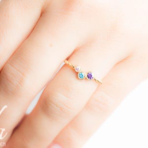 Mothers Birthstone Ring Mothers Rings Birthstones Family Ring Christmas Gifts For Mom Personalized Gift for Mom Mothers Jewelry image 4