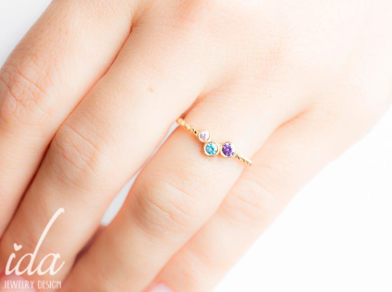 Mothers Birthstone Ring Mothers Rings Birthstones Family Ring Christmas Gifts For Mom Personalized Gift for Mom Mothers Jewelry image 4