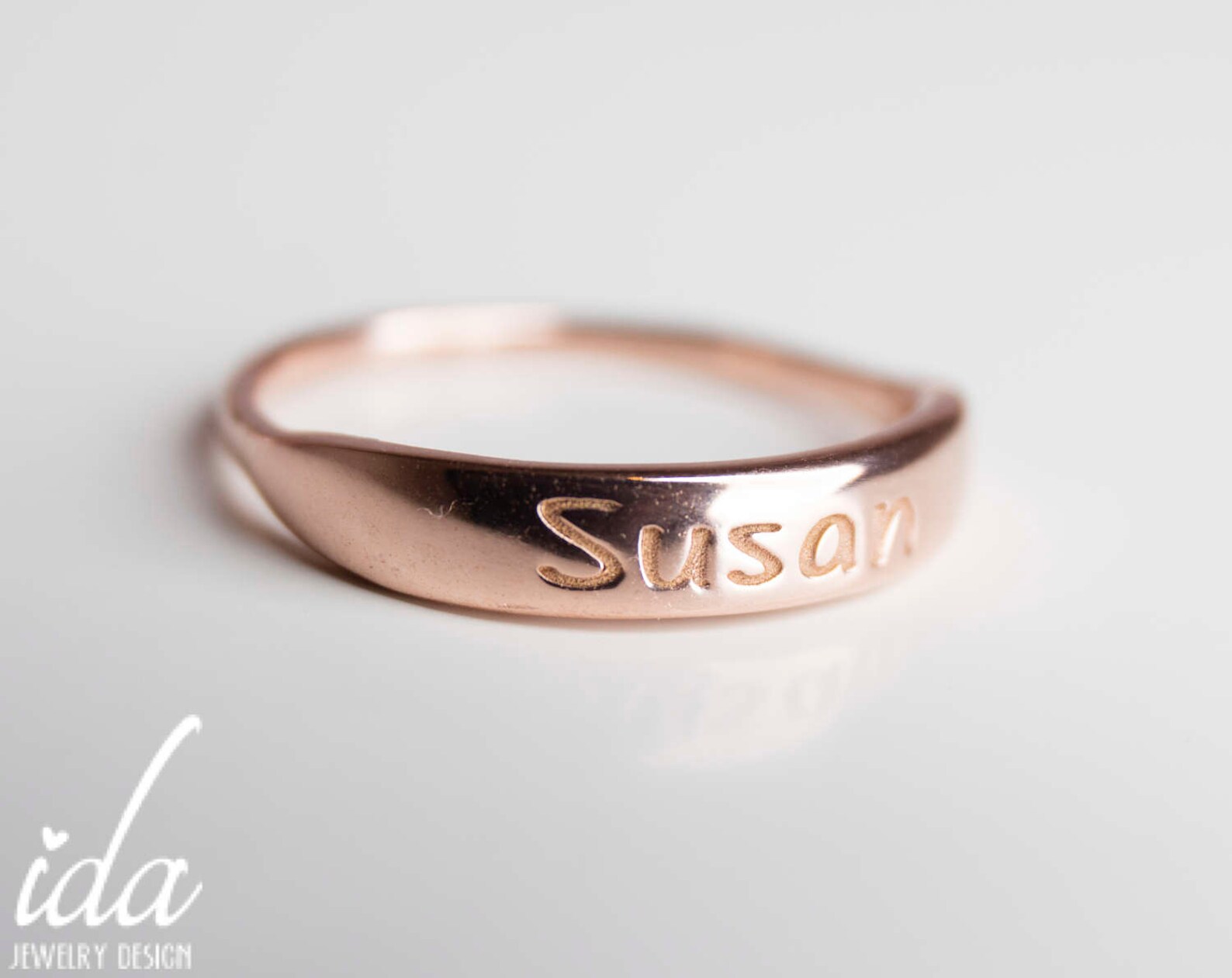 Stackable Name Rings - Personalized Ring - Gold Name Ring - Rose Gold ...