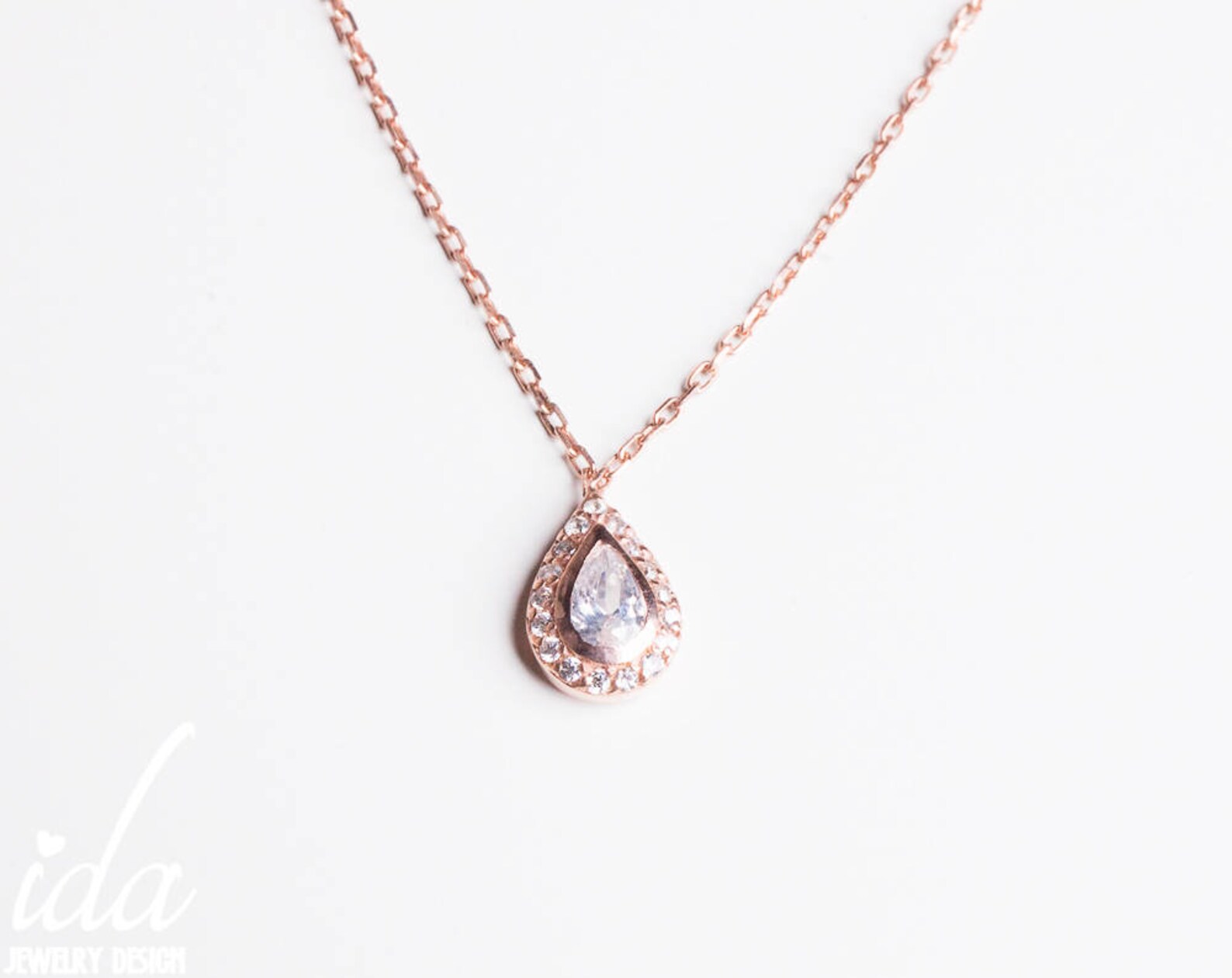 Dainty Necklace Statement Necklace Rose Gold Necklace Etsy