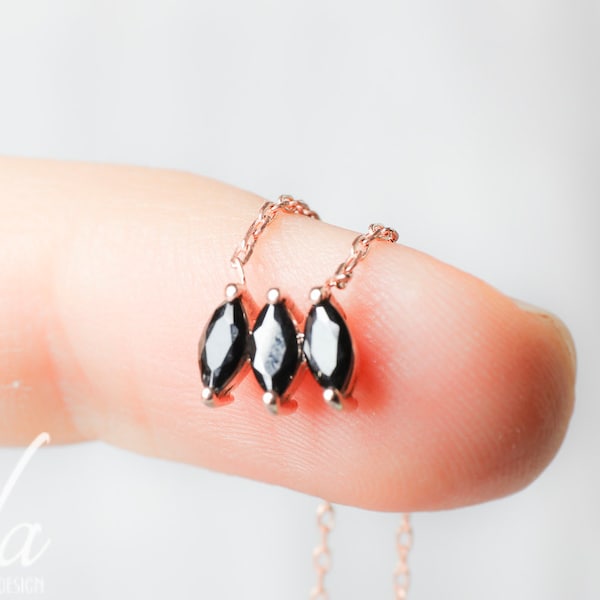 Black Rose Necklace Etsy