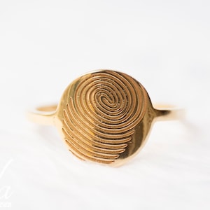 Personalized Actual Fingerprint Ring Personalized Jewelry Gifts - Memorial Jewelry - Gift Rings For Women - Promise Ring, Cremation Jewelry