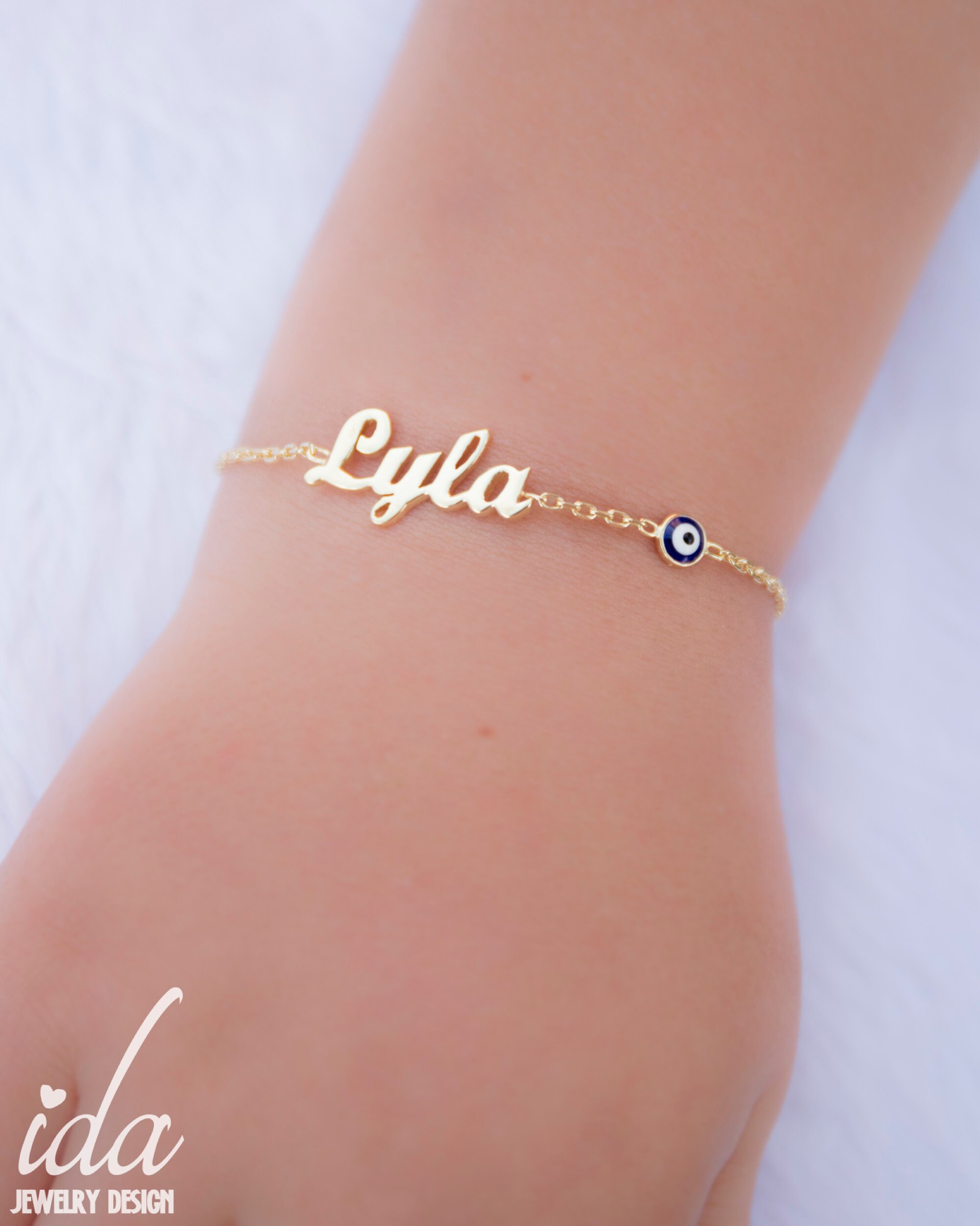 Custom Name Charm Bracelet Personalized Baby Shower Gift Etsy