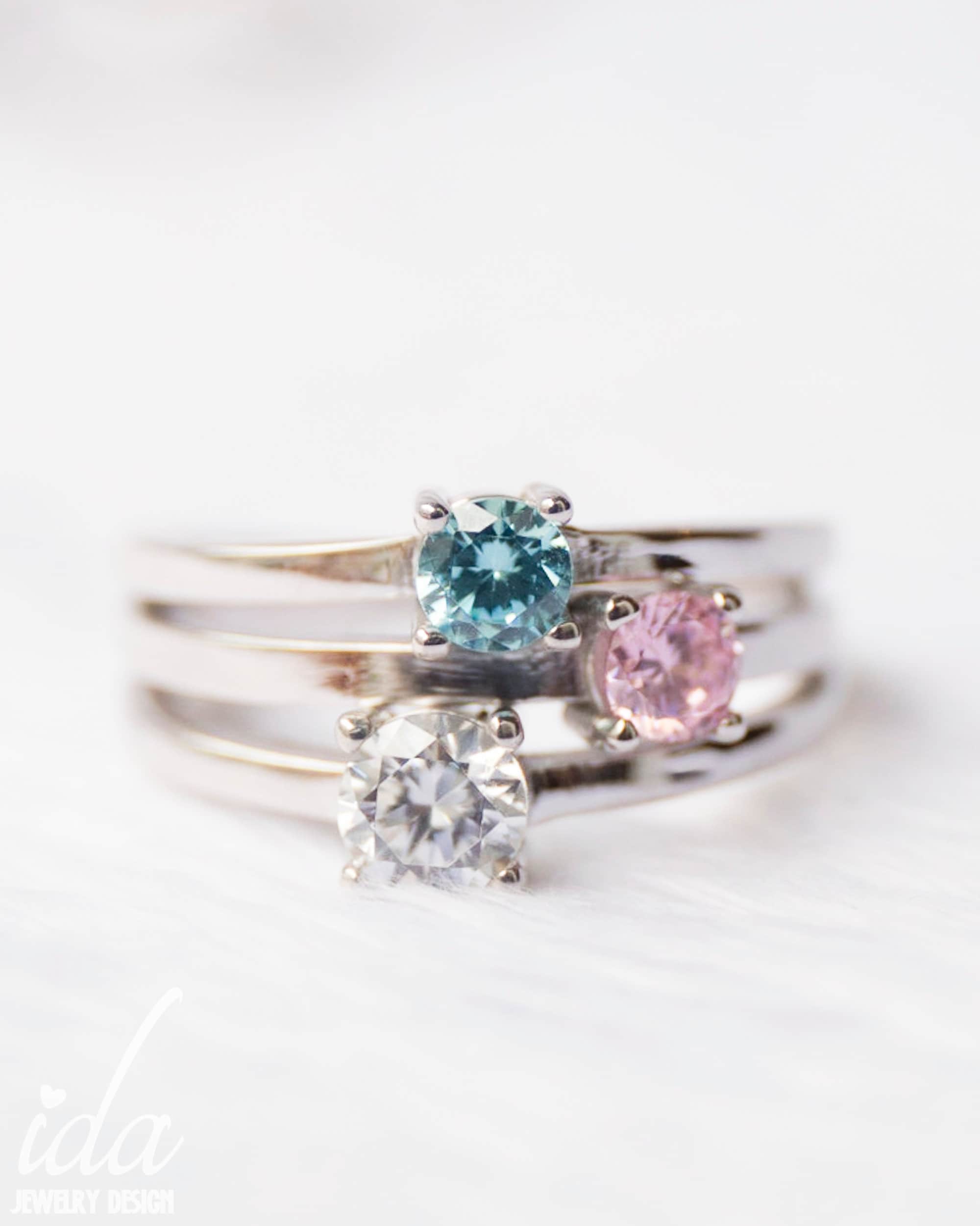 Personalized Mothers Birthstone Ring 