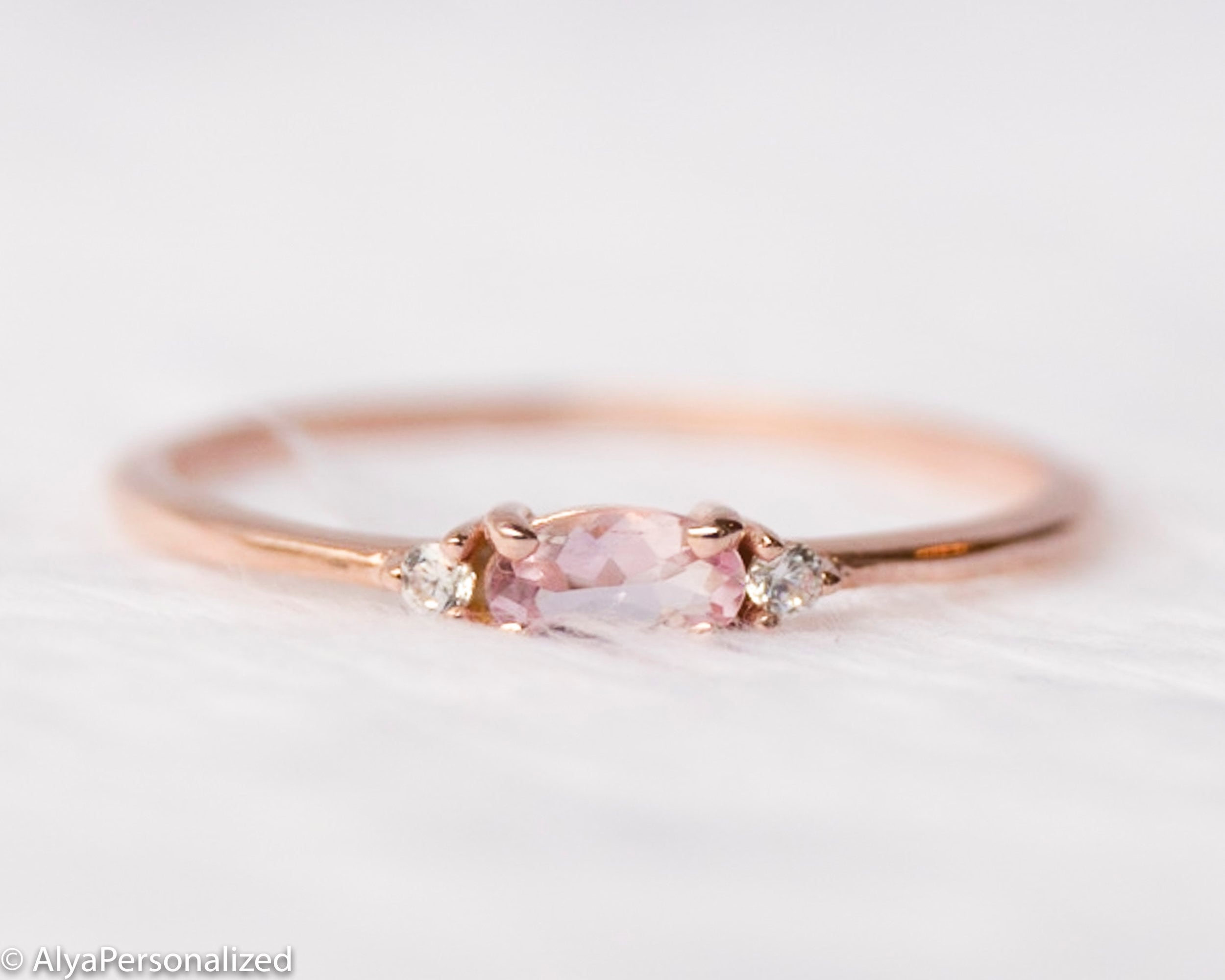 Rose Gold Ring Dainty Stone Ring Birthstone Jewelry Rings for Women Birth  Month Ring Aura Stone Jewelry Gift for Her SC 066 