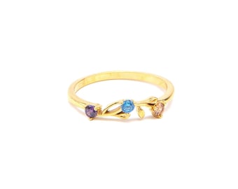 Personalized Mother’s Ring (2‑6 stones) – Family Birthstone Ring