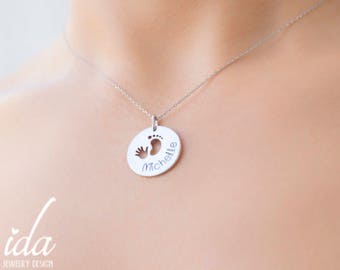 New Mom Necklace - Baby Shower Gift -  New Mom Gift - New Mom Jewelry - New Mother Gift - Mom to Be Gift - Child Name Necklace