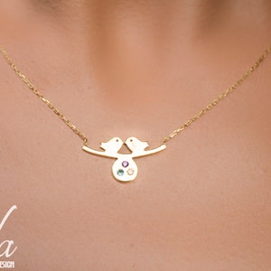 Personalized Birthstone Necklace for Mom - Mothers Jewelry - Mothers Day Gift - Family Necklace -Personalized New Mom Gift