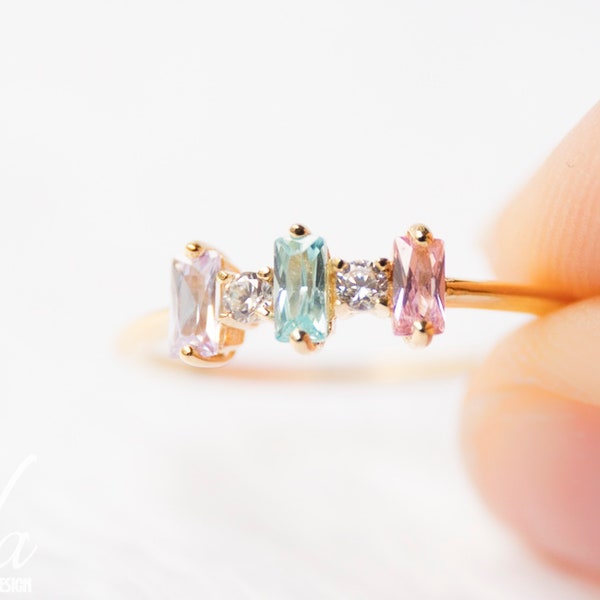 Custom Personalized Birthstone Jewelry Gift for Women, Birthstone Ring, Mothers Ring, Personalized gifts for Mom, Rings for Women