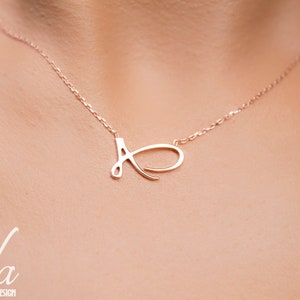 Personalized Initial Necklace, Dainty Gold Necklace, Custom Necklace, Letter Necklace, Name Necklace, Personalized Gift for Her