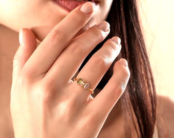 Birthstone Jewelry with 2, 3, 4, 5, 6 Stone / Birthstone Rings for Mom / Personalized Jewelry Gifts For Women