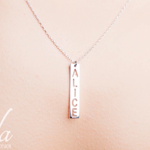 Custom Name Necklace - Necklaces for Women - Necklace Name - Bar Necklace Personalized -  Custom Stamped Jewelry - Engraved Necklace - Gift