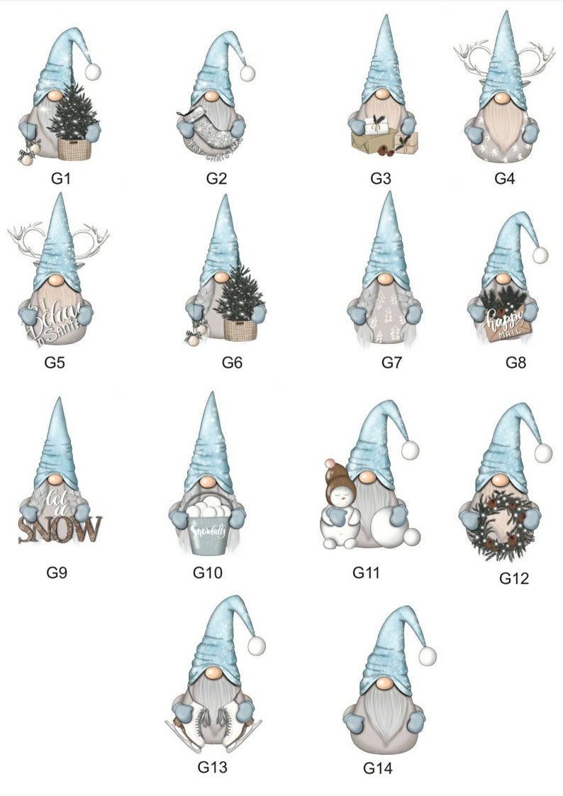 Personalised christmas gnome print gnome Christmas gnomes