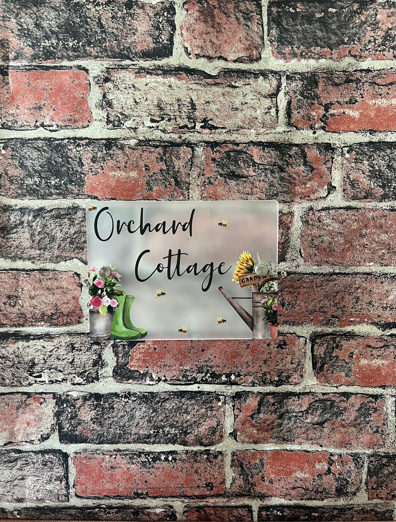 Acrylic House Plaque Personalised Wellies Welly Family Etsy UK