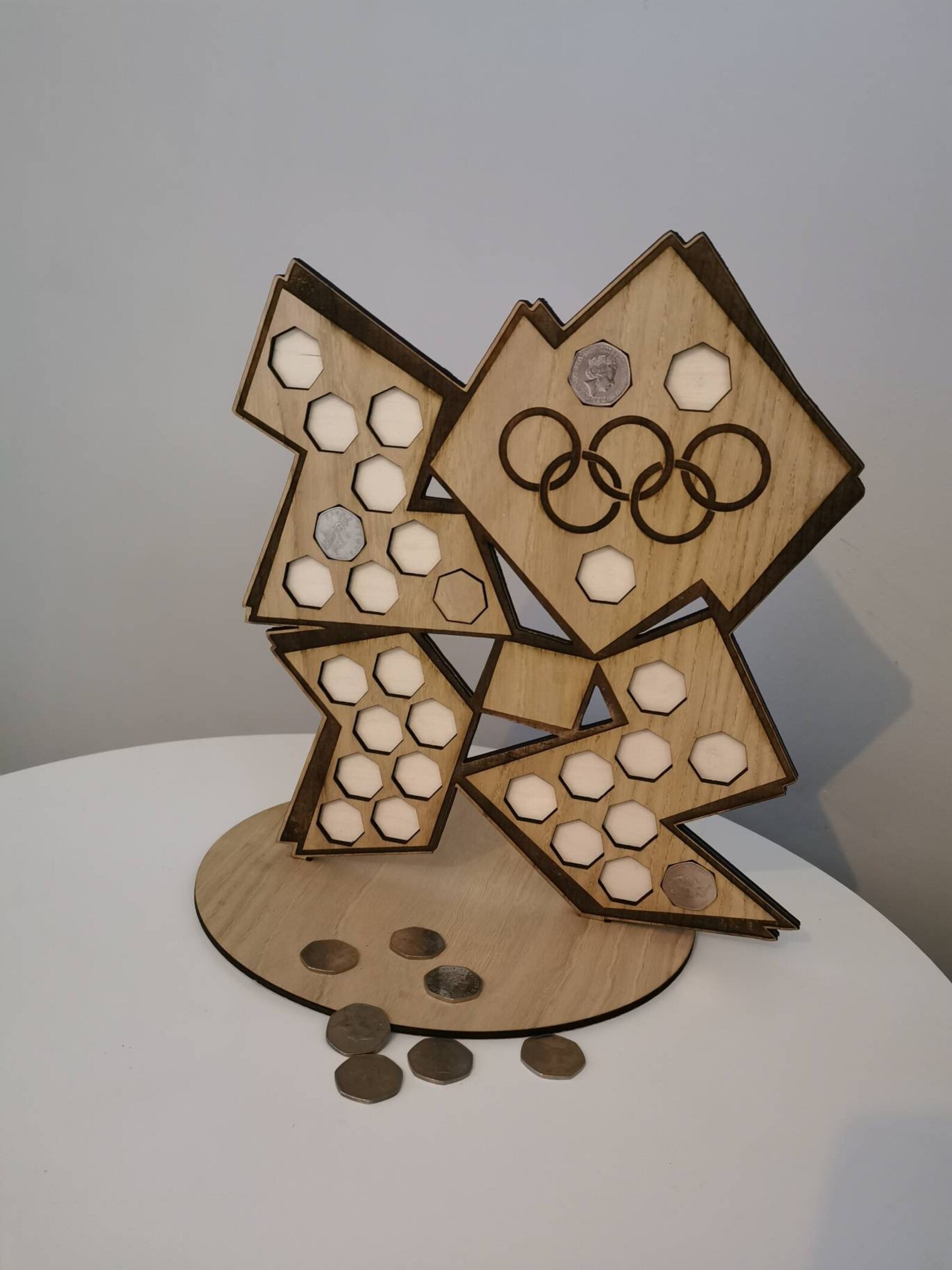 50p Coin Collection Holder Wooden Holder Personalised Coin Etsy UK