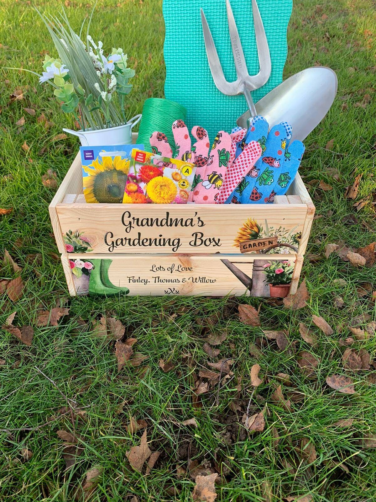 Personalised Wooden Crate Garden Crate Garden Box Garden Etsy UK