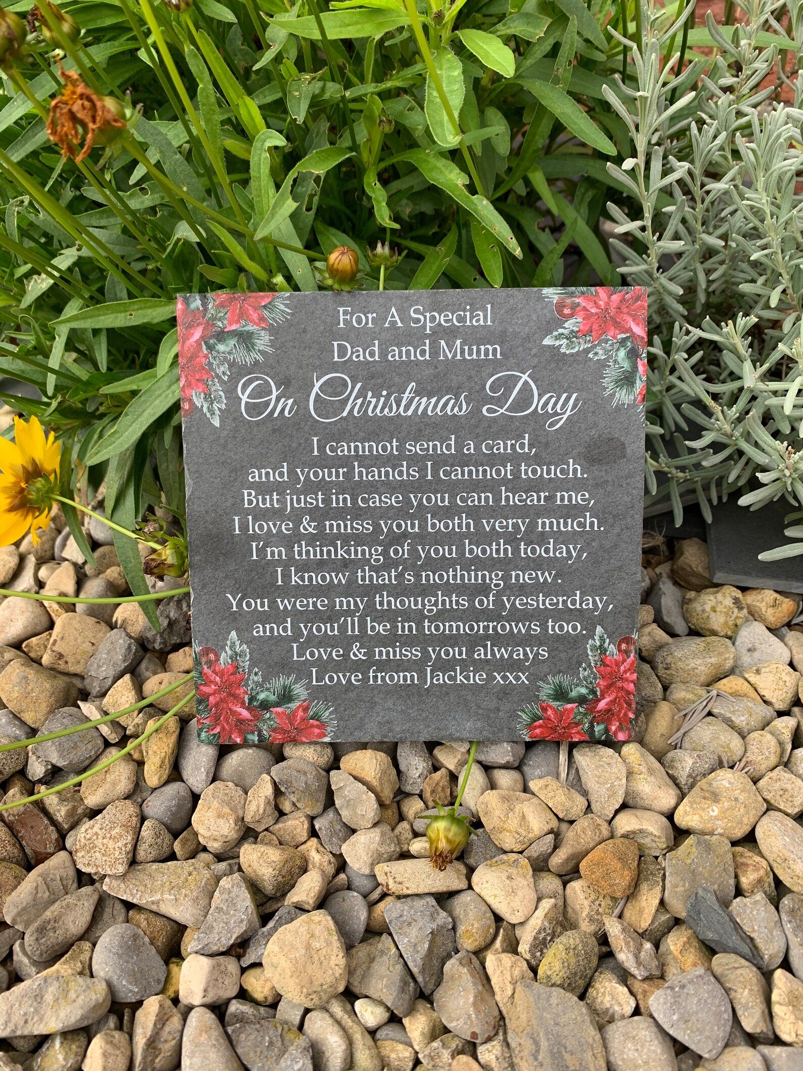 Grave Memorial Slate Memorial Plaque in Loving Memory Etsy UK