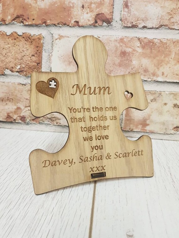 Personalised Wooden Jigsaw Plaque 