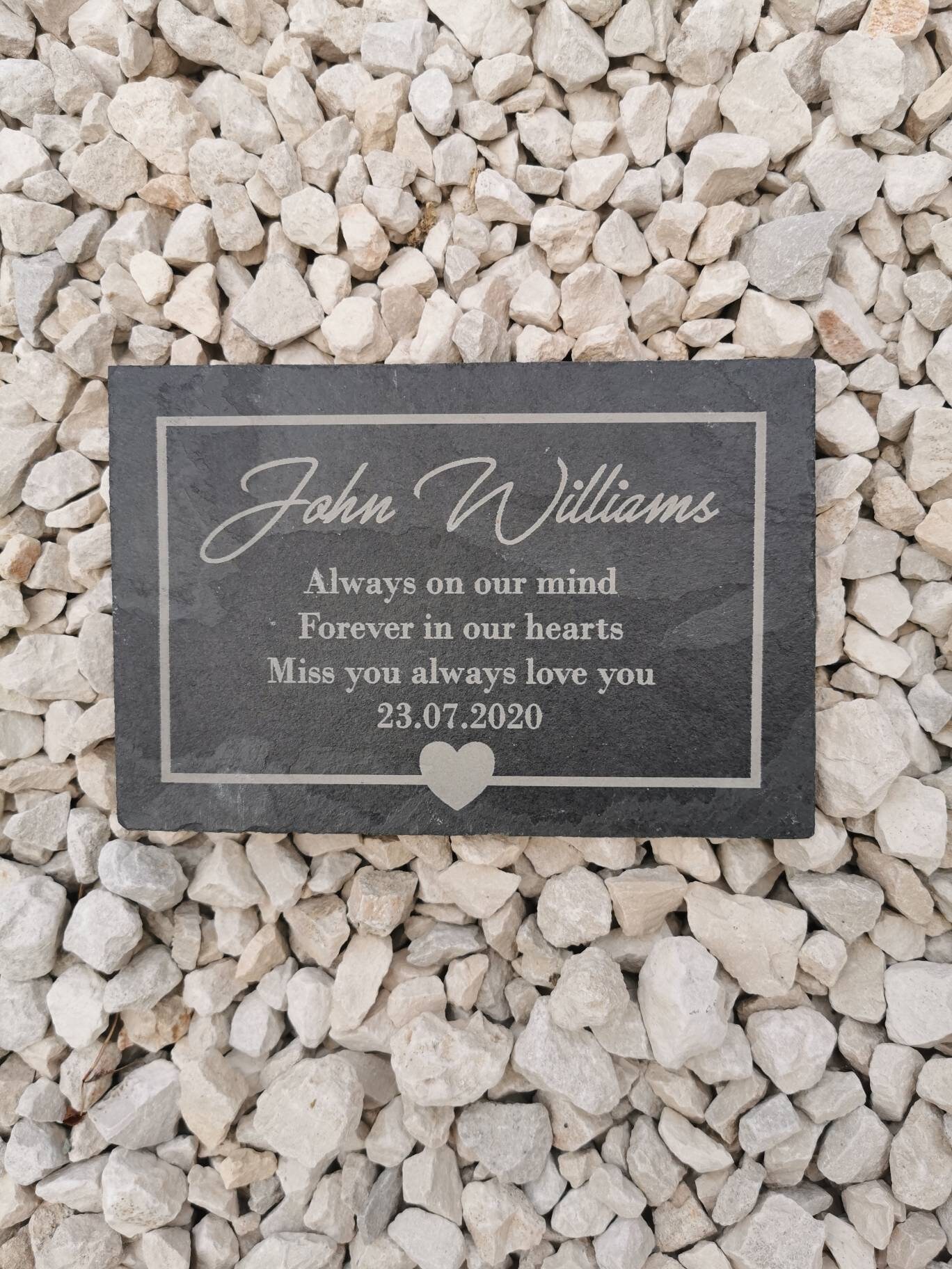 Grave Memorial Slate Memorial Plaque in Loving Memory Etsy UK