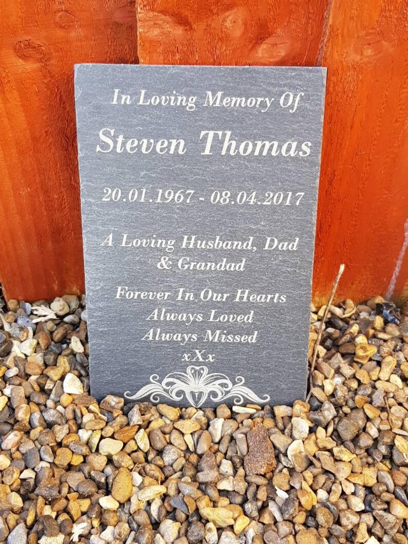 Grave Memorial Slate Memorial Plaque in Loving Memory Etsy Australia