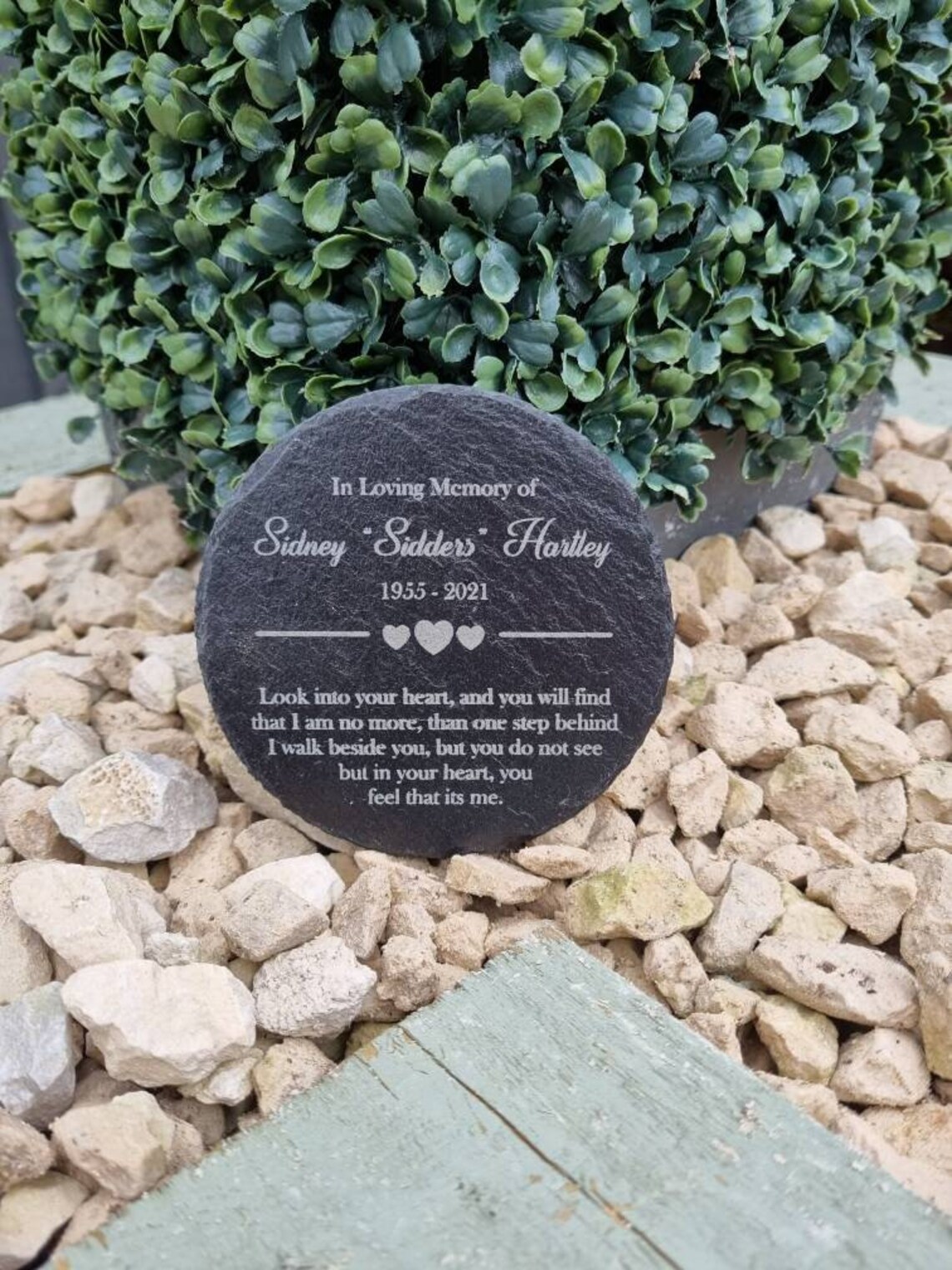 Grave memorial slate memorial plaque in loving memory Etsy