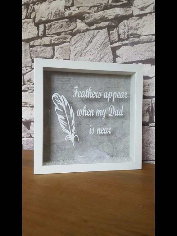 Memorial Frame Feathers Appear Mum Dad Gran Nan Nanna Grandad