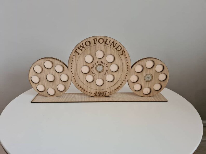 Wooden Coin Collection Holder Wooden Holder Personalised Etsy UK