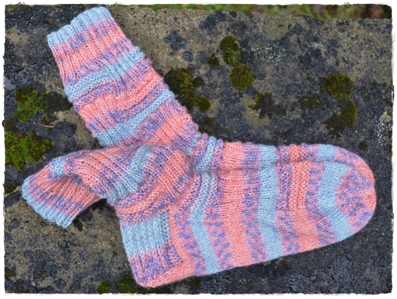 Hand knitted Socks women#39;s size UK 5, US 7,5 in vibrant colo Hand knitted Socks women#39;s size UK 5, US 7,5 in vibrant colo
