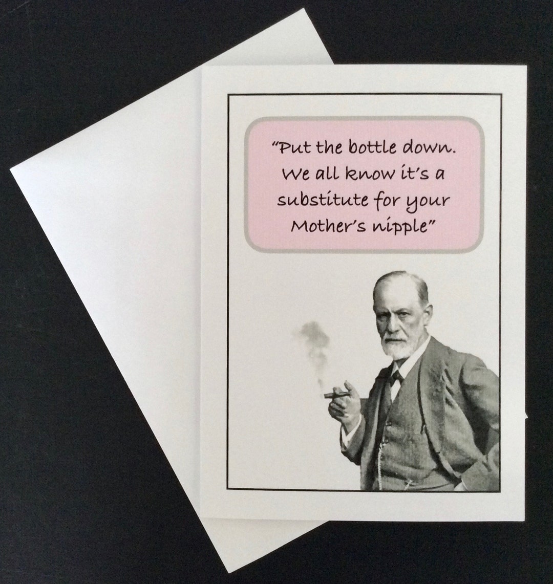 Funny Freud Card A5, Funny Card, Greetings Card, Adult Humour, Novelty ...