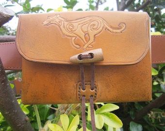 Leather Viking Style belt Pouch