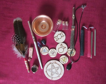 Altar Tool Kit by Aponi - Wicca Altar Tools, Wicca starter kit, Pagan, Spell Casting, Witchcraft