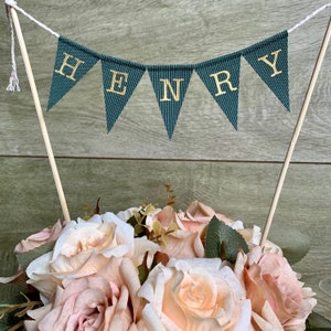 festone banner giungla foresta festa di compleanno a tema giungla tropicale mini bandierine verdi per torta ghirlanda decorativa verde