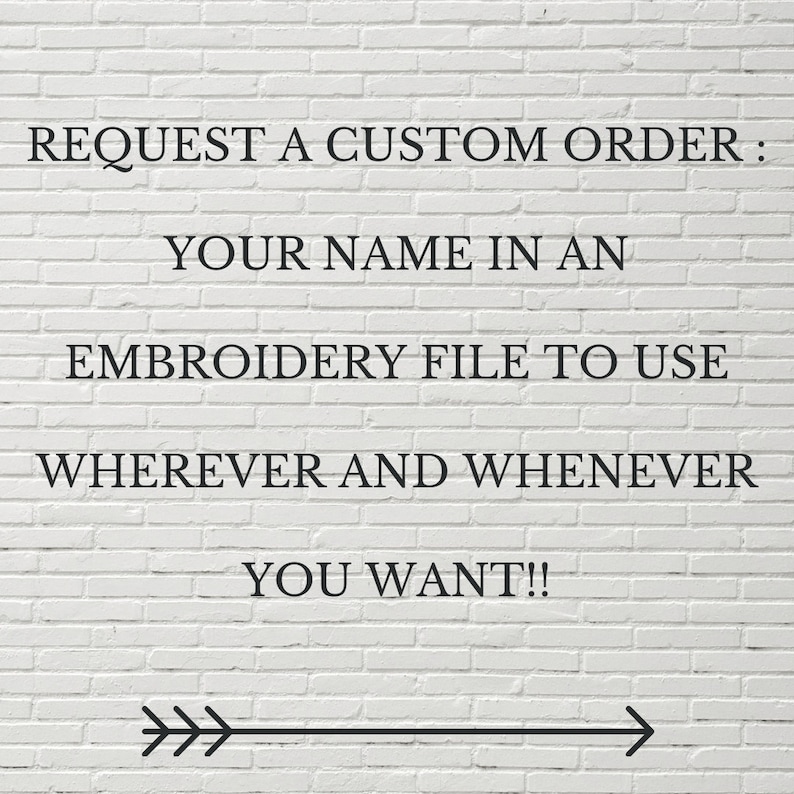 Name Embroidery Design Custom Machine Embroidery Designs Etsy