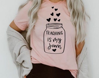 Teaching Is My Jam Bella Canvas Teacher Tee
