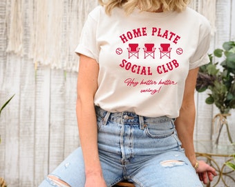 Baseball Mom T-Shirt: Home Plate Social Club, Softball Mom Tee