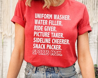 Sports Mom | Uniform Washing | Mom Tees | Football | Baseball | Soccer | Tennis | Track | Basketball | Volleyball |