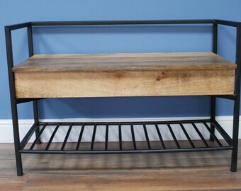 BRAND NEW IN! Industrial style Storage Bench