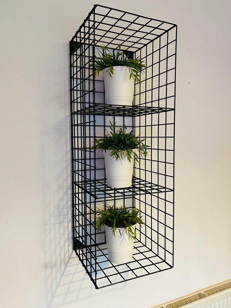 Metal Wire Mesh Storage Cube Wall Unit Shelves Etsy UK