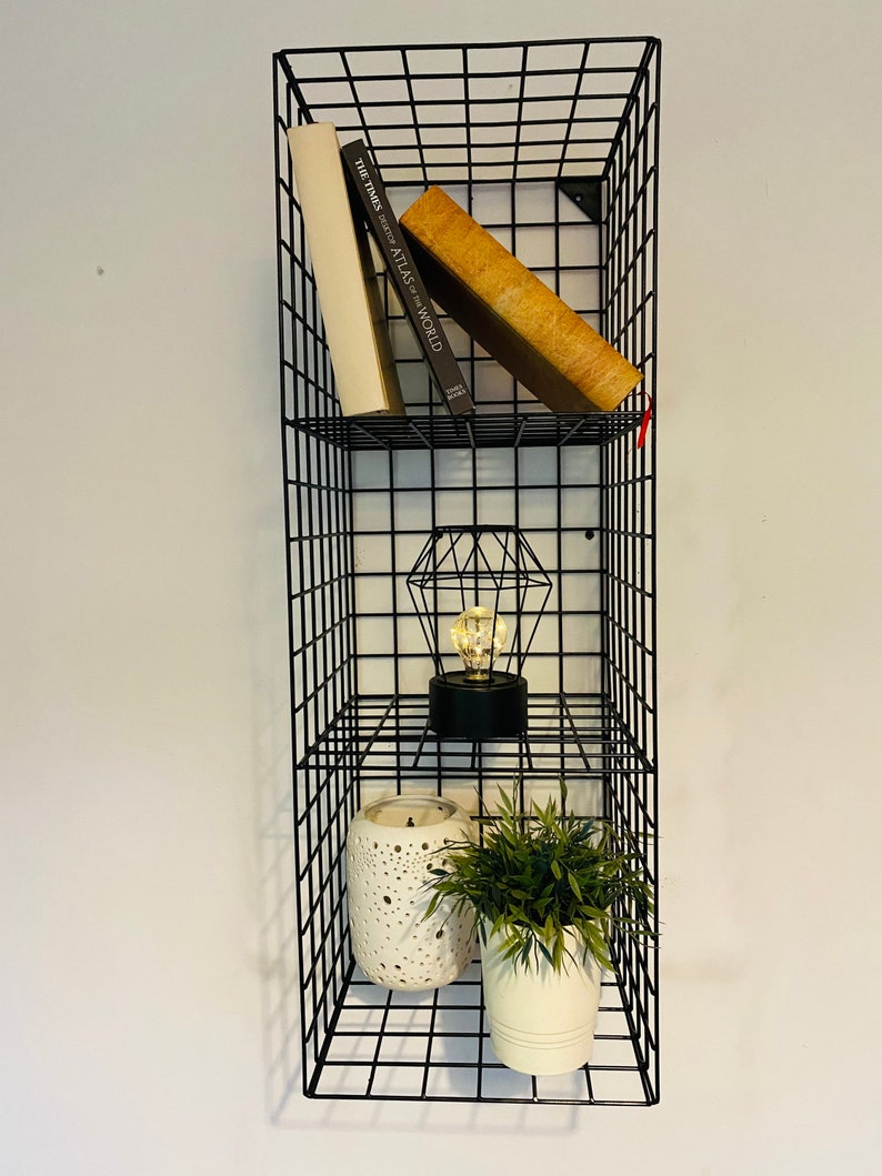 Metal Wire Mesh Storage Cube Wall Unit Shelves Etsy UK