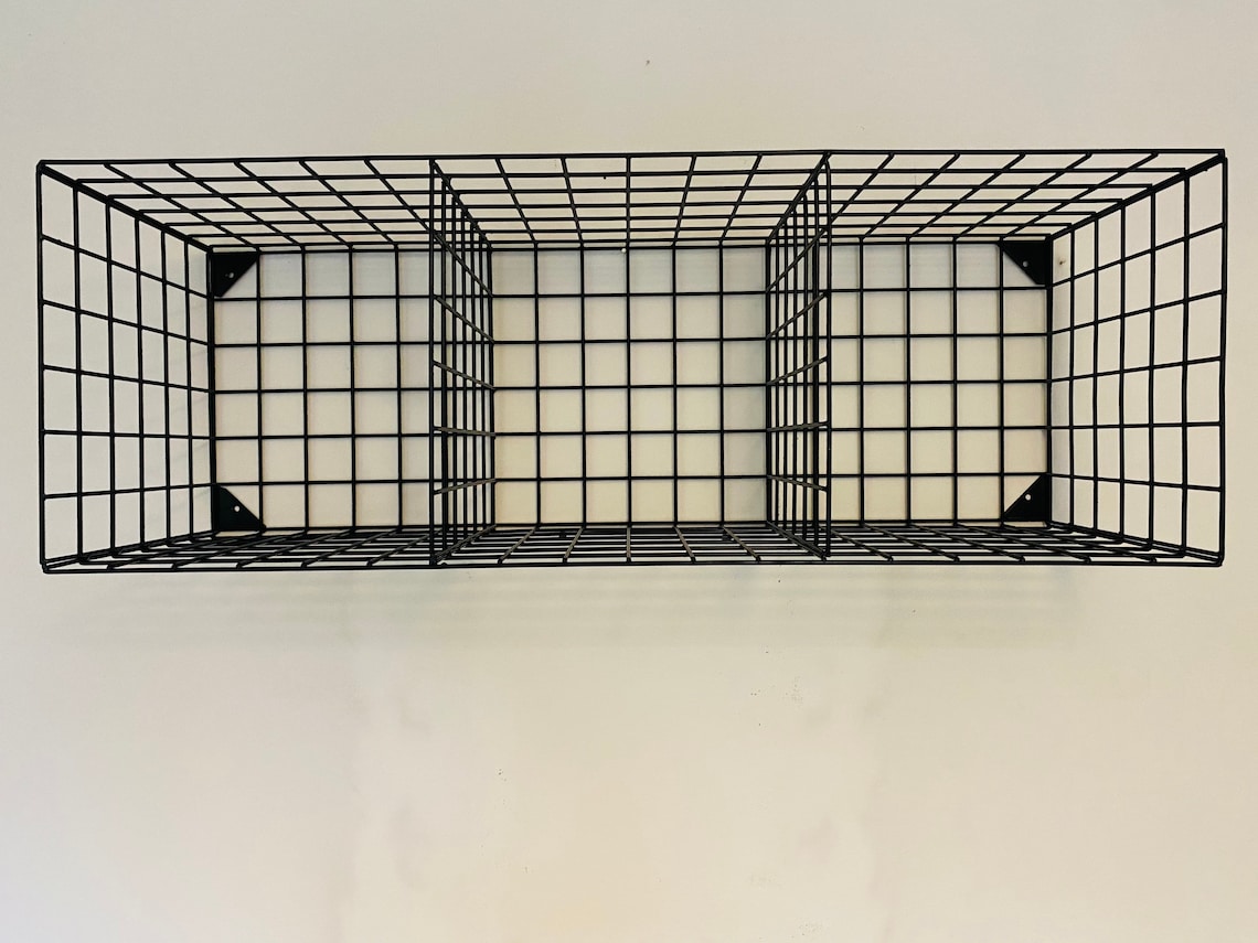 Metal wire mesh storage cube wall unit shelves Etsy