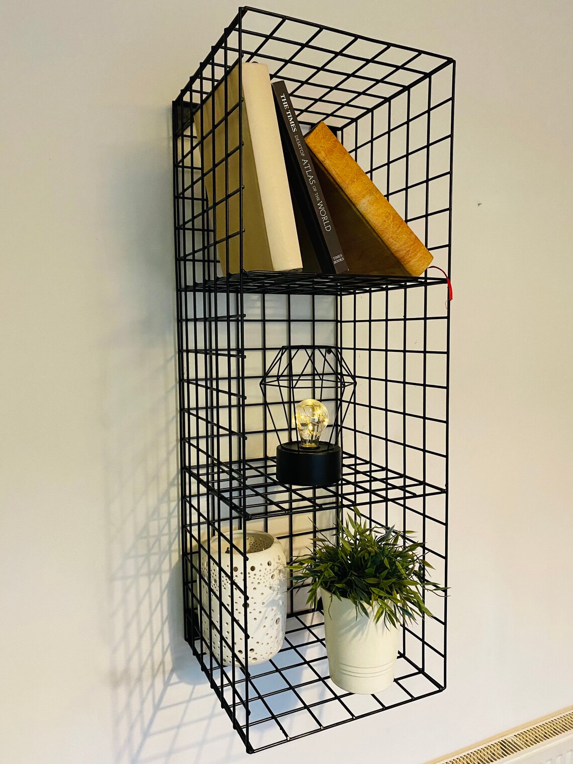 Metal wire mesh storage cube wall unit shelves Etsy