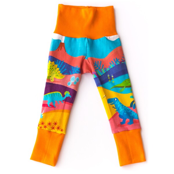 Prehistoric Grow-with-me Leggings - For Babies and Kids - Organic Cotton